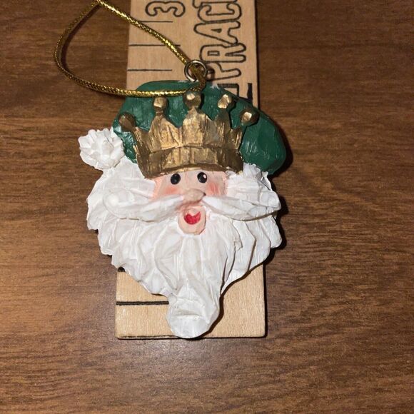 Lot 2 Christmas Mini Ornament Santa Claus & Snowman Plastic Holiday Tree Décor - Picture 4 of 9